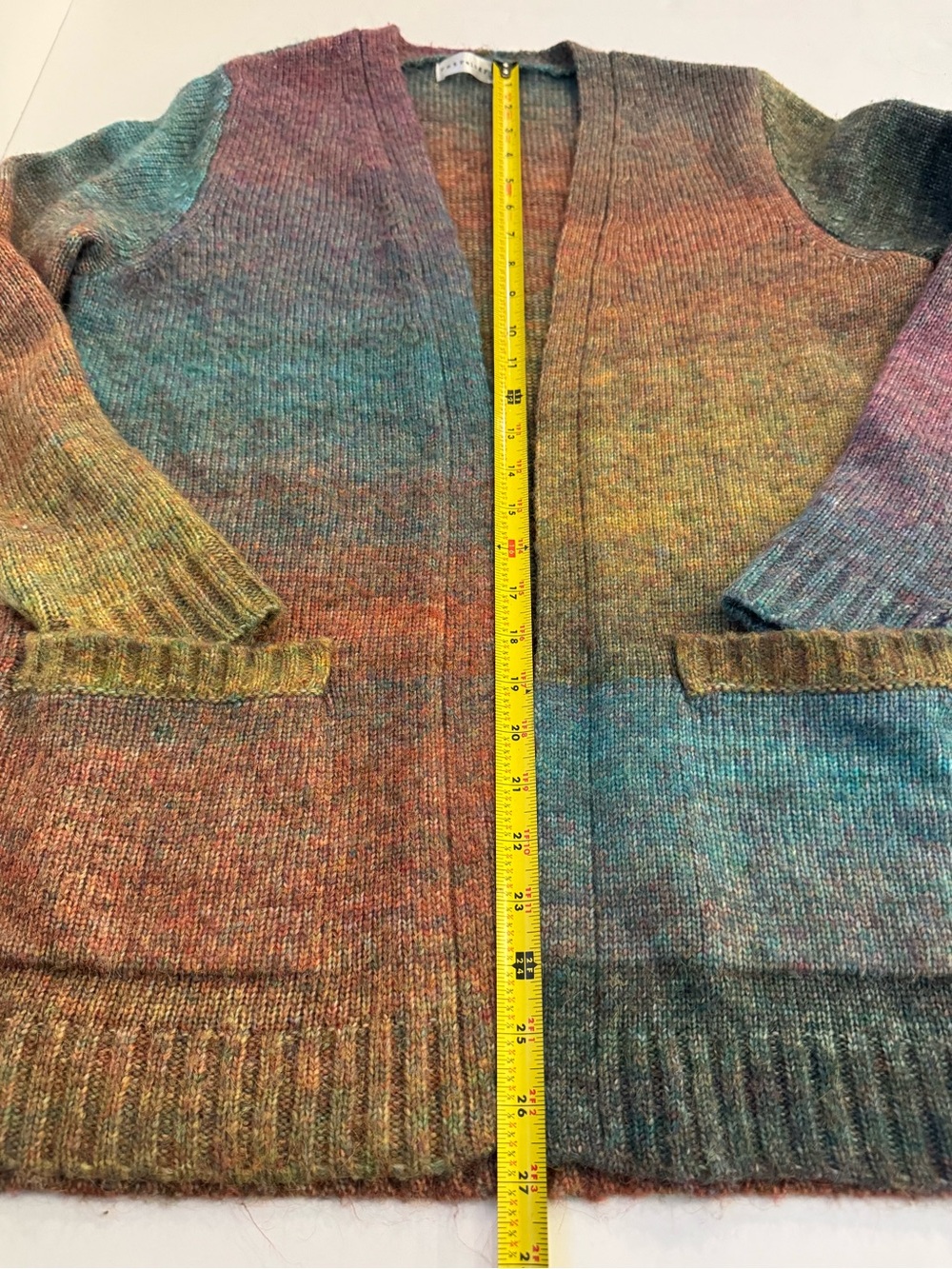 Retrology Multicolor Open-Front Knit Cardigan- size M - Picture 11 of 13